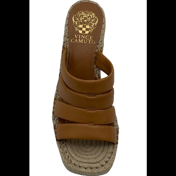 Vince Camuto Leather Wedges Molisana Light Cognac - Medium - Picture 2 of 3